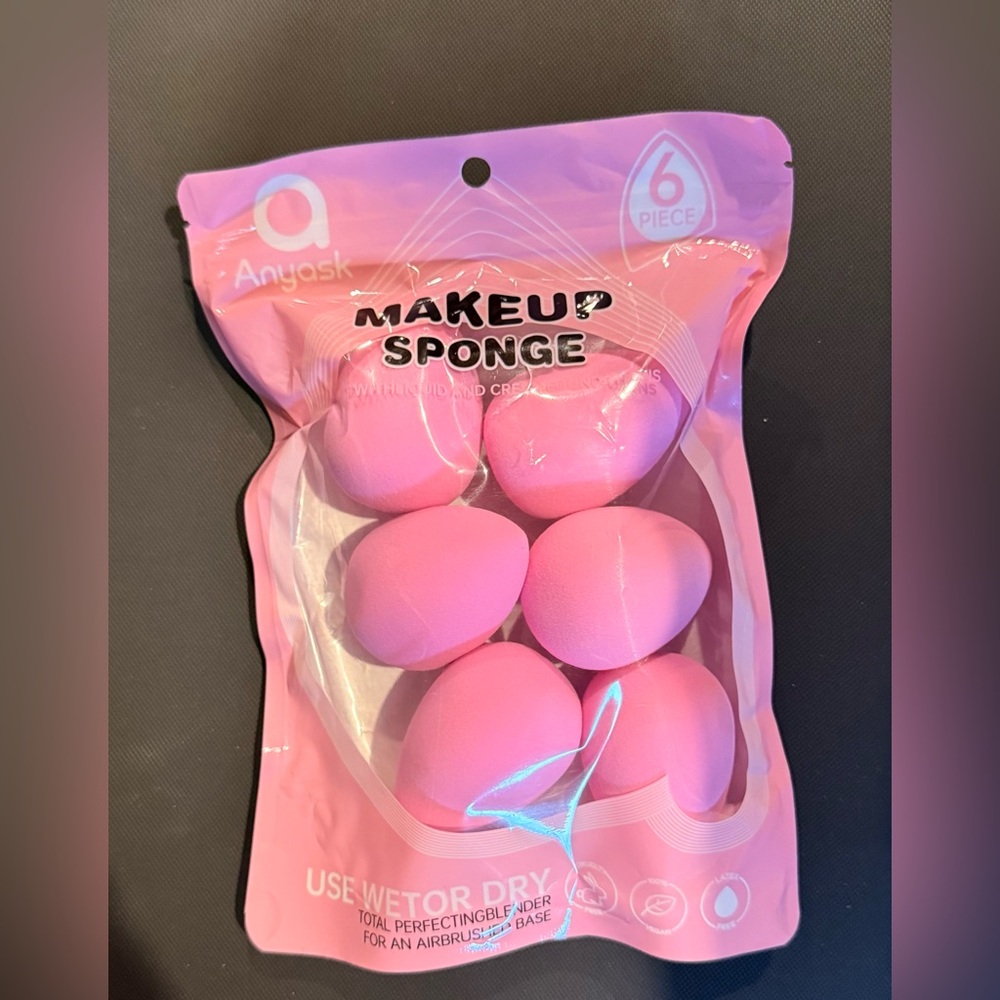 Pink Makeup Sponge Set - 6 Pack